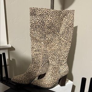 New Cheetah Print Tall Women’s Boots